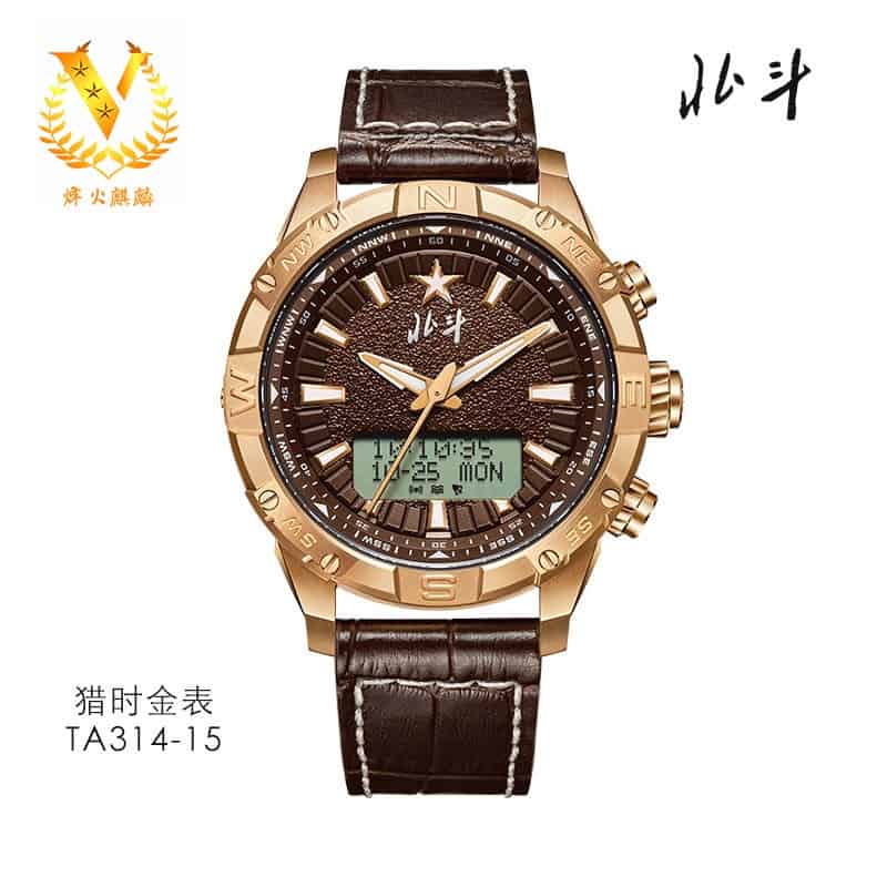 中国北斗手表，猎时TA314-15金表，北斗授时定位腕表
